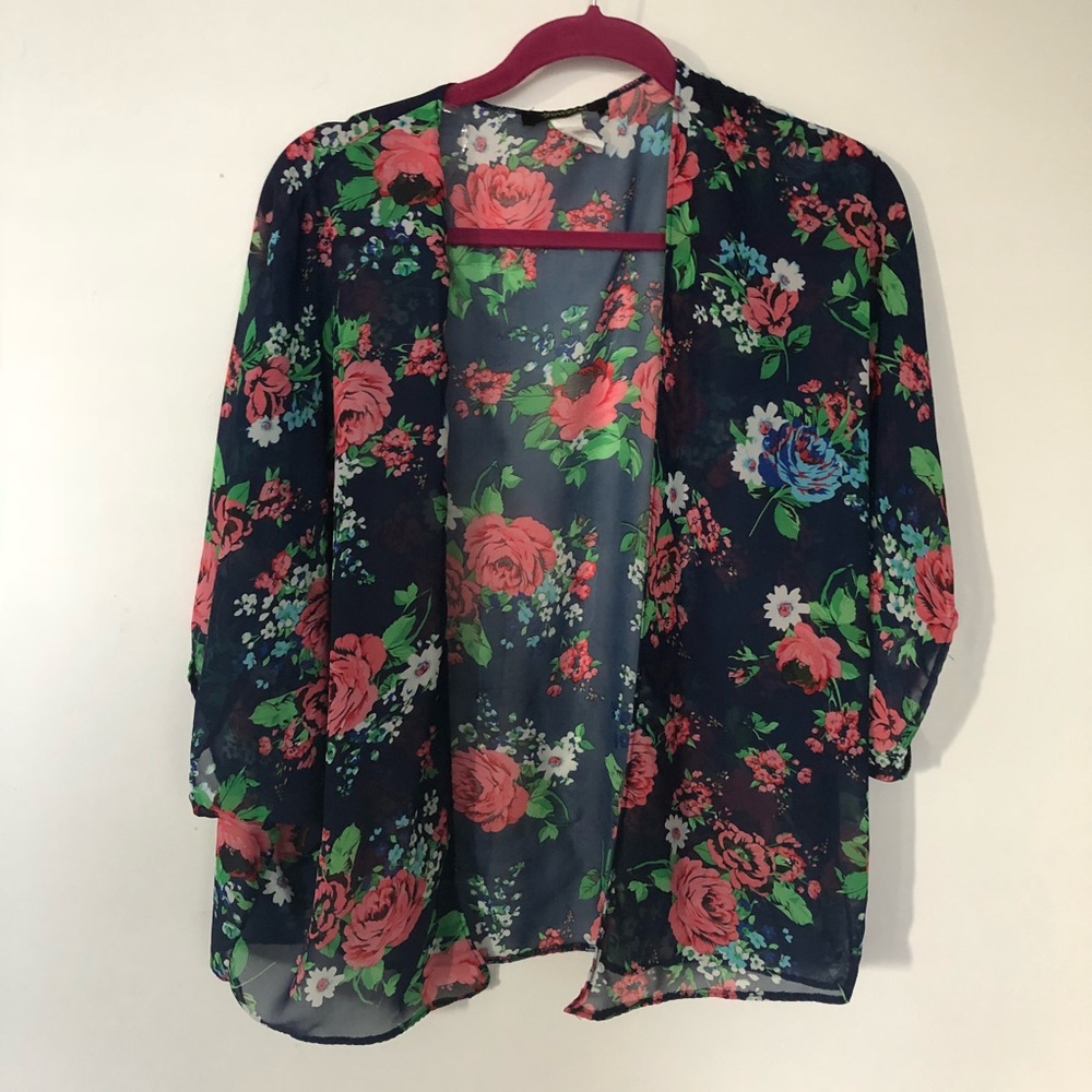 Navy and Pink Floral Kamino